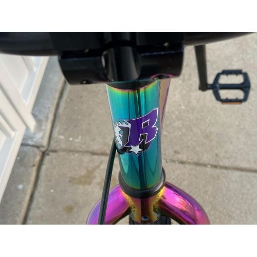  R4 Pro 20 Complete BMX Bicycle W/ 3 Piece Crank, Pegs Included, Oil Slick Neo Chrome