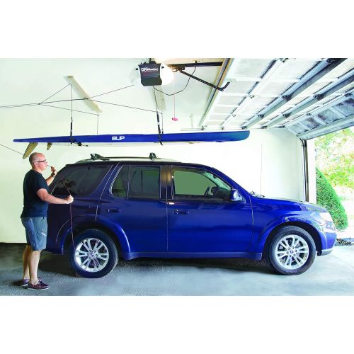  RAD HARKEN SUP, Canoe, and Kayak Garage Storage Ceiling Hoist | 4 Point System | 4:1 Mechanical Advantage | Easy Lift, Single-Person, Hanger, Pulley, Paddleboard, Boat