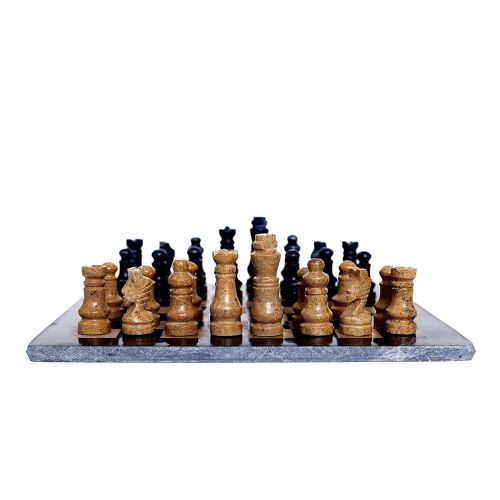  RADICALn Black and Golden Marble Chess Set (Blackandgold)