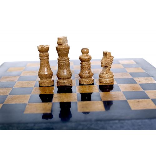  RADICALn Black and Golden Marble Chess Set (Blackandgold)