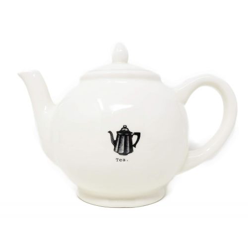  RAE DUNN by Magenta, Inc. Rae Dunn Magenta Ceramic Stoneware Tea Pot Icon Typewriter Tea. Teapot