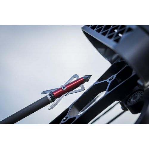  RAGE Chisel Tip 2 Blade Broadhead, 100 Grain with Shock Collar Technology - 3 Pack, Red, Model:65100