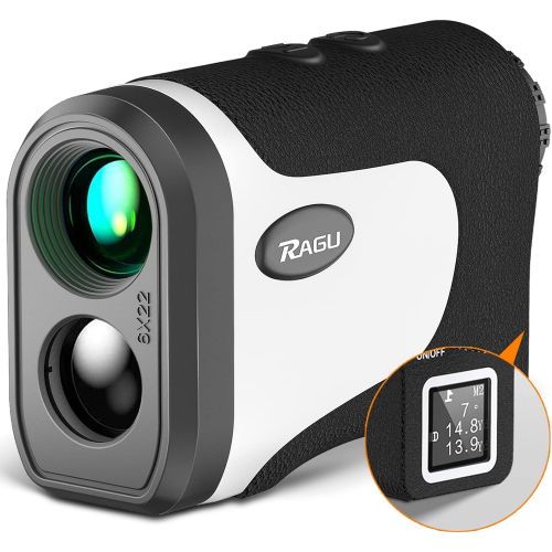  RAGU Golf Rangefinder with Slope Laser Range Finder- Dual LCD Screen, Flag-Lock, Vibration Continuous Scan - High Precision - for Golf Hunting Hiking Measuring Decoration