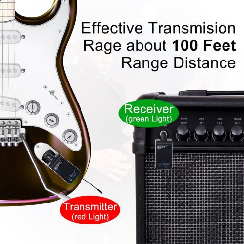  RAHANO Rahano Rechargeable Wireless Guitar Bass Audio System-Digital Transmitter Receiver Set RTR-01