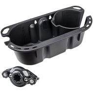 RAILBLAZA StowPod Cup Holder Storage Caddy with TracLoader for Boats, Perfect for Holding Beverages, Tumblers, Phones, Binoculars and More, (Black)