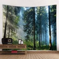 Marke: RAILONCH RAILONCH Wald Wandteppich Digitaldruck Tapestry Wandbehang Weiches Mikrofaser Stoff Throw Bedspread Queen Bed Dorm Decor (D,150x200cm)