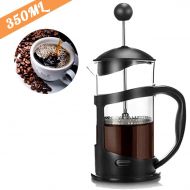 RAINBEAN French Press Coffee Maker, Quality Large Tea Maker, Perfect for Morning Coffee, Maximum Flavor Coffee Brewer with Stainless Steel Filter, 12 oz/350 ML - Black