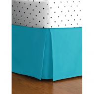 RAINBOWLINEN 400 Thread Count -Castles Bedding 100% Egyptian Cotton - 24 Inches Drop Easy Night Pleated Bed Skirt , King Size- Solid Pattern Turquoise Color Made By Castles Linen