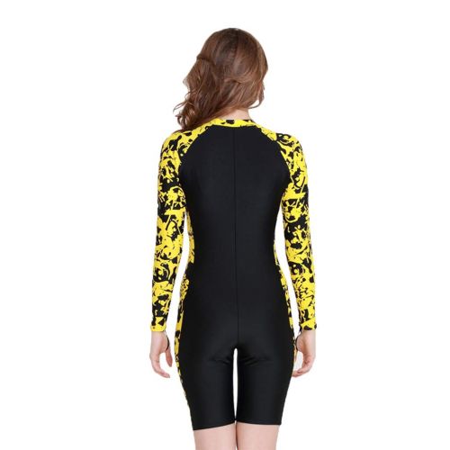  RAINED-swimwear RAINED-Women Dive Skin Surf Swimsuit One Piece Swimwear Lycra Long Sleeve Shorty Wetsuit Rash Guard Surfing Scuba Diving