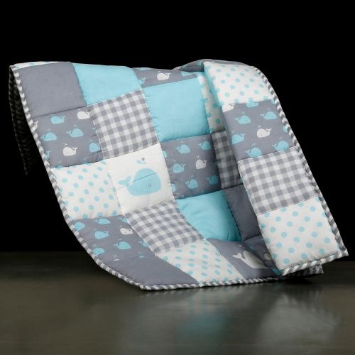  RAJRANG BRINGING RAJASTHAN TO YOU Plush Toddler Blanket - Soft Cot Comforter for Boys and Girls Pure Cotton Baby Cradle Quilt - Baby Blue - 38 X 50 Inches