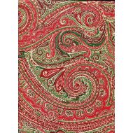 RALPH LAUREN Fenton Paisley Red Green Cotton Tablecloth, 60-by-104 Inch Oblong Rectangular