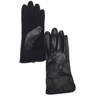 RALPH LAUREN Lauren Ralph Lauren Black Leather & Wool The Touch Gloves
