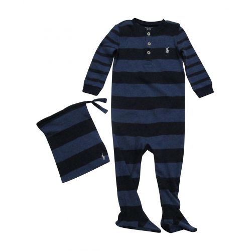  RALPH LAUREN Baby Boys Cotton Pajamas Footed Coverall Bodysuit Long Sleeve