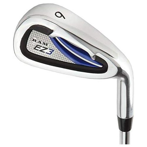  [아마존베스트]Ram Golf EZ3 Mens Right Hand Iron Set 5-6-7-8-9-PW - Free Hybrid Included