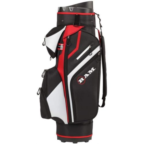  Ram Golf Premium Cart Bag with 14 Way Molded Organizer Divider Top