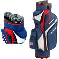 RAM Golf Premium Cart Bag with 14 Way Molded Organizer Divider Top - USA Flag