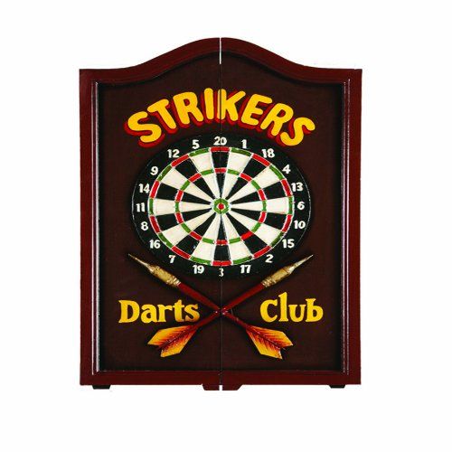  RAM Gameroom Products Dartboard Cabinet, Strikers Darts Club