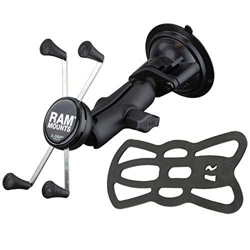  RAM MOUNTS RAM Mounts (RAM-B-166-UN10U) Twist Lock Suction Cup Mount with Universal X-Grip Iv Large Phone/Phablet Holder