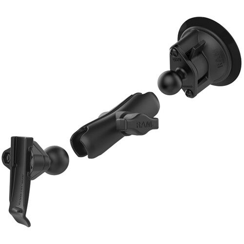  RAM MOUNTS RAM Twist-Lock Suction Cup Mount with Garmin Spine Clip Holder