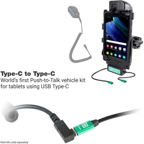  RAM MOUNTS GDS Tough-Dock Klein VALOR PTT Vehicle Bundle for Samsung Galaxy Tab Active3