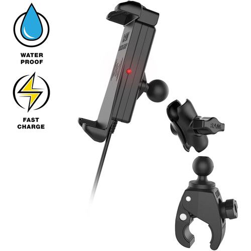  RAM MOUNTS RAM Quick-Grip 15W Waterproof Wireless Charging Mount with Tough Claw