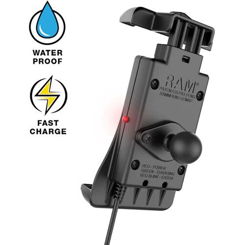  RAM MOUNTS RAM Quick-Grip 15W Waterproof Wireless Charging Mount with Tough Claw