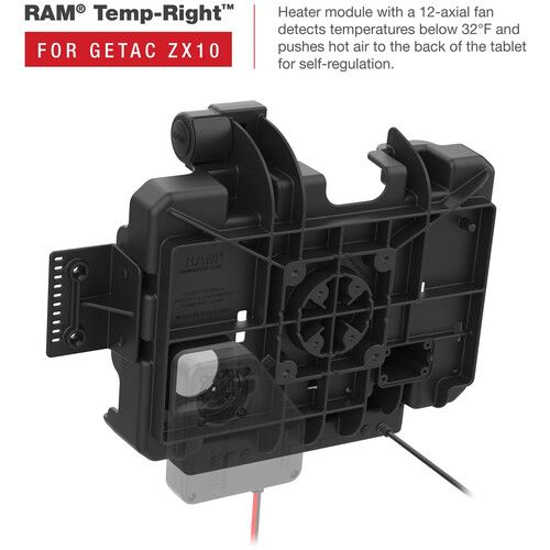  RAM MOUNTS Form-Fit Powered Holder for Getac ZX10 (Non-Locking)