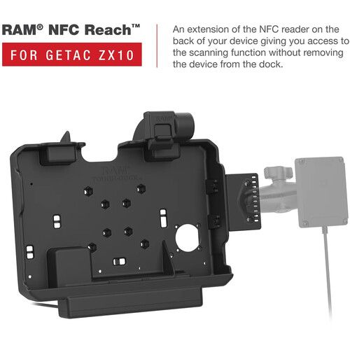  RAM MOUNTS Form-Fit Powered Holder for Getac ZX10 (Non-Locking)