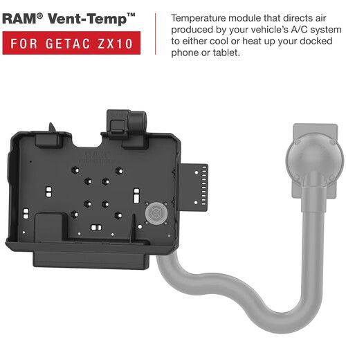  RAM MOUNTS Form-Fit Powered Holder for Getac ZX10 (Non-Locking, 2 x USB-A)