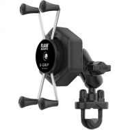 RAM MOUNTS X-Grip Large Handlebar Phone Mount with Vibe-Safe and U-Bolt Base (Short Arm)