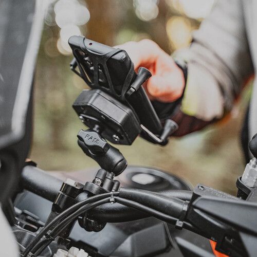  RAM MOUNTS X-Grip Large Handlebar Phone Mount with Vibe-Safe and U-Bolt Base (Short Arm)