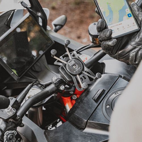  RAM MOUNTS X-Grip Large Handlebar Phone Mount with Vibe-Safe and U-Bolt Base (Short Arm)