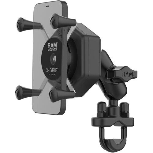  RAM MOUNTS RAM X-Grip Phone Mount with Vibe-Safe and U-Bolt Base (Short Arm)