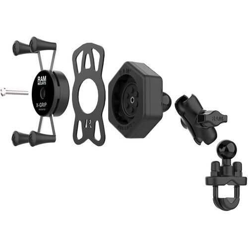  RAM MOUNTS RAM X-Grip Phone Mount with Vibe-Safe and U-Bolt Base (Short Arm)