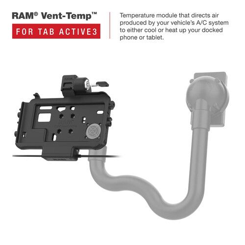  RAM MOUNTS RAM Low-Profile Locking Power + Dual USB Dock for Samsung Tab Active3