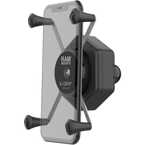  RAM MOUNTS RAM X-Grip Large Phone Holder with Ball & Vibe-Safe Adapter