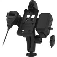 RAM MOUNTS Double Ball Mount for Sonim XP10 with Speaker & Hardwire Bundle