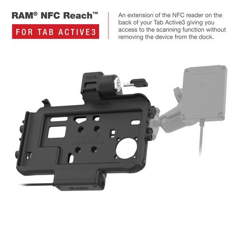  RAM MOUNTS RAM Low-Profile Powered Dock for Tab Active3 for Samsung Tab Active3