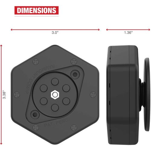  RAM MOUNTS RAM Vibe-Safe with NPT Adapter for 2-Hole Holders