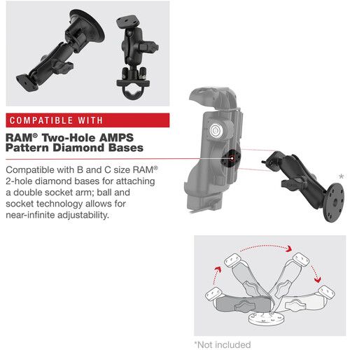  RAM MOUNTS Key-Locking Form-Fit Powered Dock for Zebra TC73 & TC78