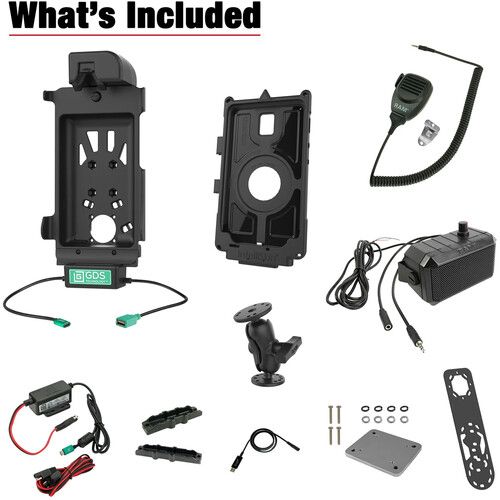  RAM MOUNTS GDS Tough-Dock Universal PTT Vehicle Bundle for Samsung Galaxy Tab Active3