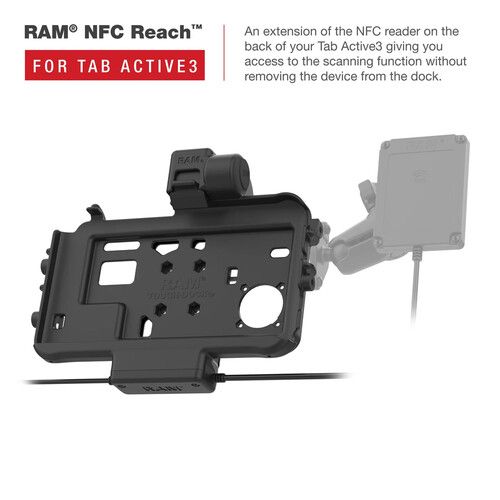  RAM MOUNTS Low-Profile Locking Power Dock for Tab Active3 with Dual USB Ports