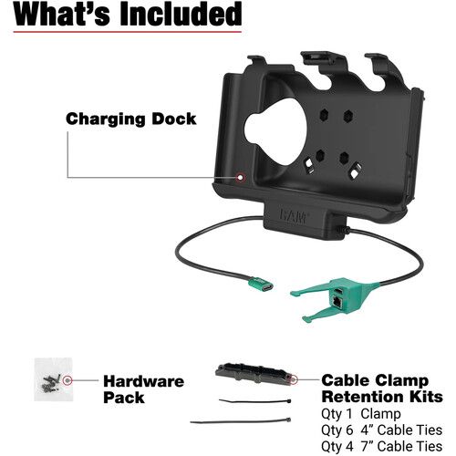  RAM MOUNTS RAM USB-C Powered Charging Dock for Samsung Tab Active3 and Tab Active5