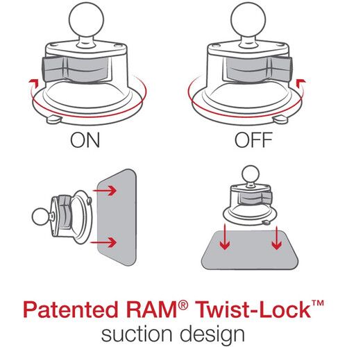  RAM MOUNTS RAM Twist-Lock Suction Cup Mount for Apple 11