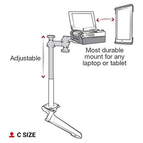  [아마존베스트]RAM MOUNTS RAM No-Drill Laptop Mount for 97-16 Ford F-250 - F750 + More