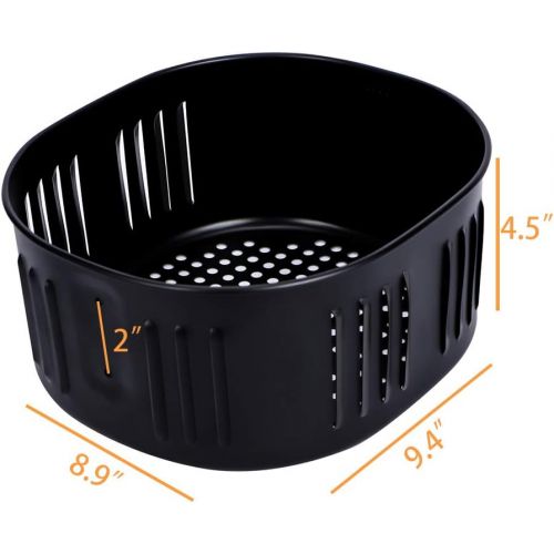  RAMLLY Air Fryer Replacement Basket For Power XL DASH Gowise USA 5.5Qt Air Fryer and All Air Fryer Oven,Air fryer Accessories, Non-Stick Fry Basket, Dishwasher Safe