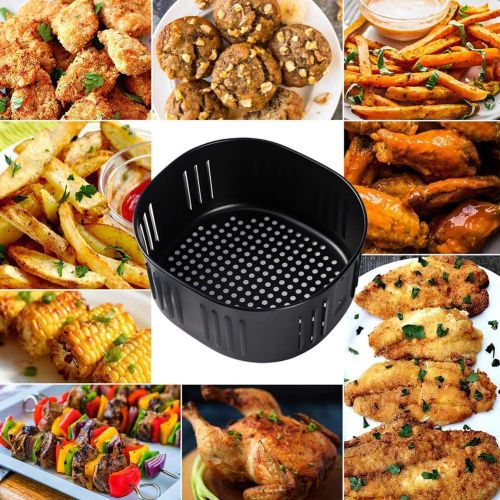  RAMLLY Air Fryer Replacement Basket For Power XL DASH Gowise USA 5.5Qt Air Fryer and All Air Fryer Oven,Air fryer Accessories, Non-Stick Fry Basket, Dishwasher Safe