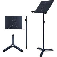 Music Stand,Dual-Use Folding Sheet Music Stand & Desktop Book Stand,Professional Portable Sheet Music Stand with Microphone Stand,for Violin,Orchestra Professional Conductor Stand.(Gray Blue)