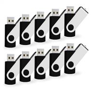 RAOYI 100PCS 4GB USB 2.0 Bulk Flash Drives Swivel Bundle Memory Stick Storage Lots(100 Pack,Black)