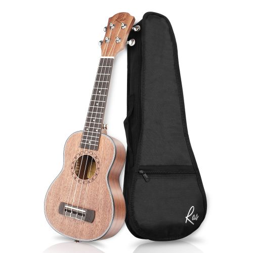  [아마존 핫딜]  [아마존핫딜]RAS Ukulele Sopran 21 Zoll Mahagoni Vier String Gitarre fuer Erwachsene und Kinder (Elegant Grau)